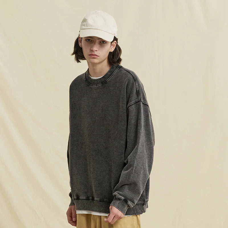 Oem Designer Brand Streetwear Heavy Washed Hoodie Acid Wash Oversized Hoodie Vintage Men Heavyweight French Terry Hoodie Custom