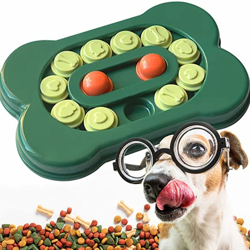 Easing Anxiety and Curbing Destructive Behavior IQ Training Bone Shape Dog Puzzle Toys
