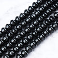 Wholesale A+ Natural Black Agate Rondelle Beads 5*8mm 8*10mm Loose Gemstone Beads Crystal and Crystal Beads for Jewelry Making