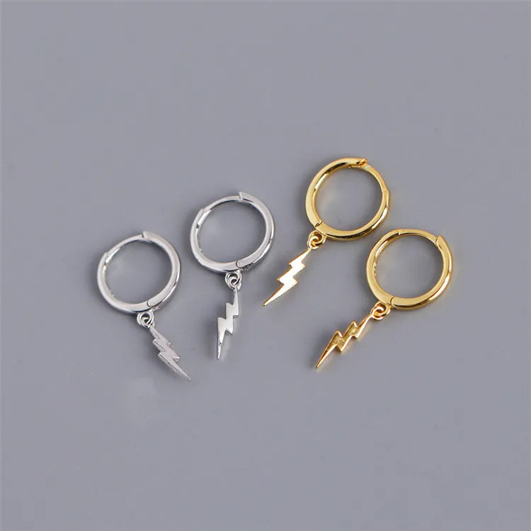 SP Latest High Quality Fashion Hoop Earrings Jewelry High Quality S925 Sterling Silver Lightning Earrings