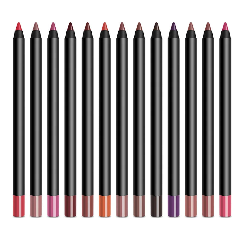 Custom Logo Makeup Long Lasting Water Proof Creamy Matte Lip Liner Pencil