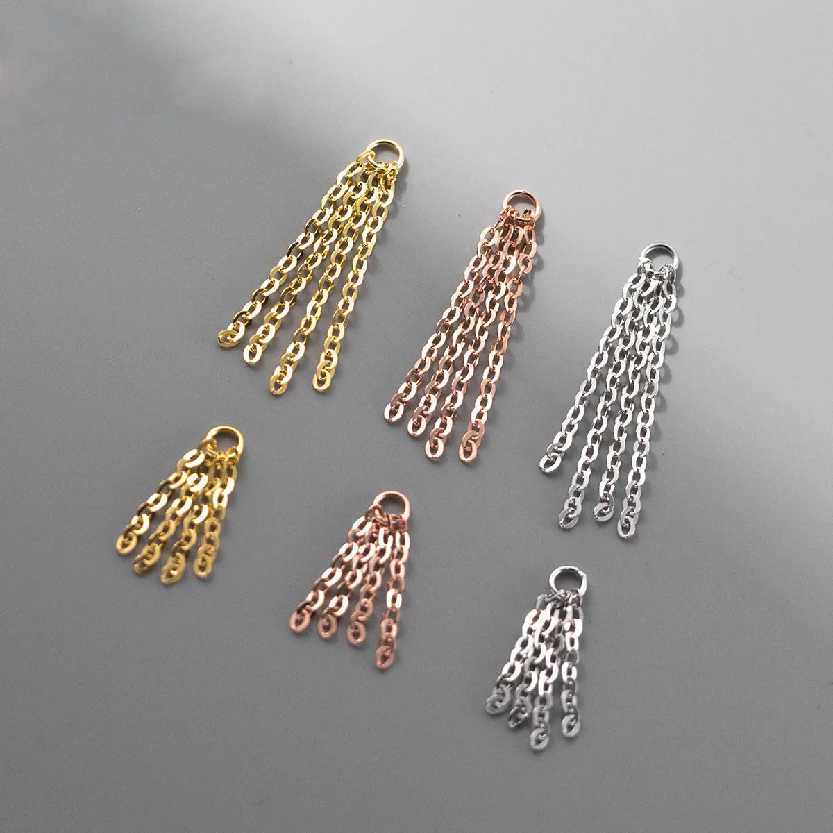 Fashion 925 Sterling Silver Chain Tassels Pendant for Jewelry Making Accessories Supplies Wholesale