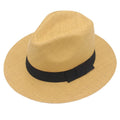 Summer Black Bow Ribbon Cheap Fedora Sun Hat Paper Straw Panama Hat for Men Gentleman Spring Summer Outdoor Travel Fishing