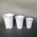 7.5*9.5cm Small White Black Deep Tall Round Succulent Cactus Nursery Flower Pot Planter
