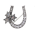 Jewelry Lucky Stars Good Luck Western Cowboy Horseshoe U Shape Rhinestone Brooch Pin Women Jewelry
