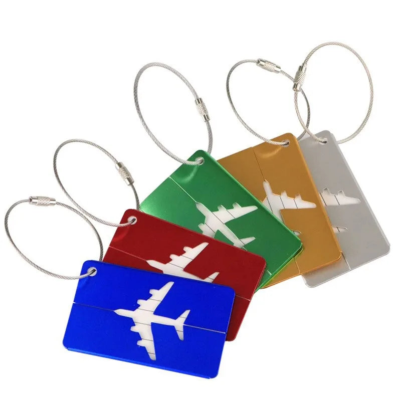 Promotion Bulk Colorful Boarding Metal Name Tag Blank Aluminum Luggage Tags