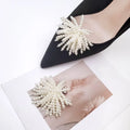 Handmade Pearl Beaded Tassel Shoe Clip Accessories Detachable Vamp Buckle for Ladies Wedding High Heels MegaBDM