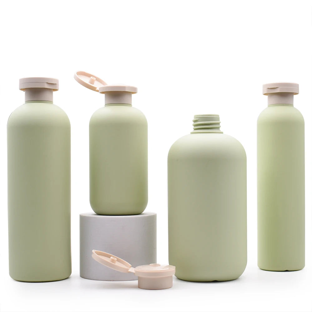 Wholesale Custom Green HDPE 200ml 250ml 300ml 400ml 500ml Empty Shampoo Bottles for Skin Care & Cosmetic Use