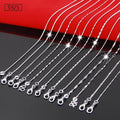 925 Silver Chain Colorfast Cross Box Snake Bead Bamboo Link Chain DIY Necklace Pendant Chain Jewelry Accessories
