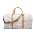 Waterproof Large Capacity Leopard Print Sports Foldable Luggage Travel Gym Bags Shoulder Crossbody Tote Handbag Bag