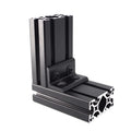 China Manufacturer Rohs Oem Odm 15 Series 6343 4 Hole Corner Brackets Part L Shape Connector for Aluminum Profile 10/15 Inches