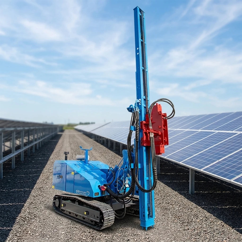 Hengwang China New Design Crawler Hydraulic Hammer Vibrating Post ram Machine Pile Driver Photovoltaic Pile Driver