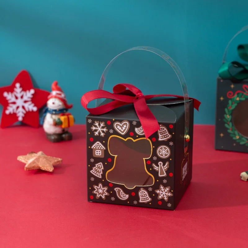 Christmas Ornament Candy Boxes Shatterproof White Cardstock Hanging Decor Dessert Container