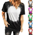 Fengway Custom Wholesale US Size Polyester Round Neck Tie Dye Tee Blank Short Sleeve Shirt for Sublimation Printing