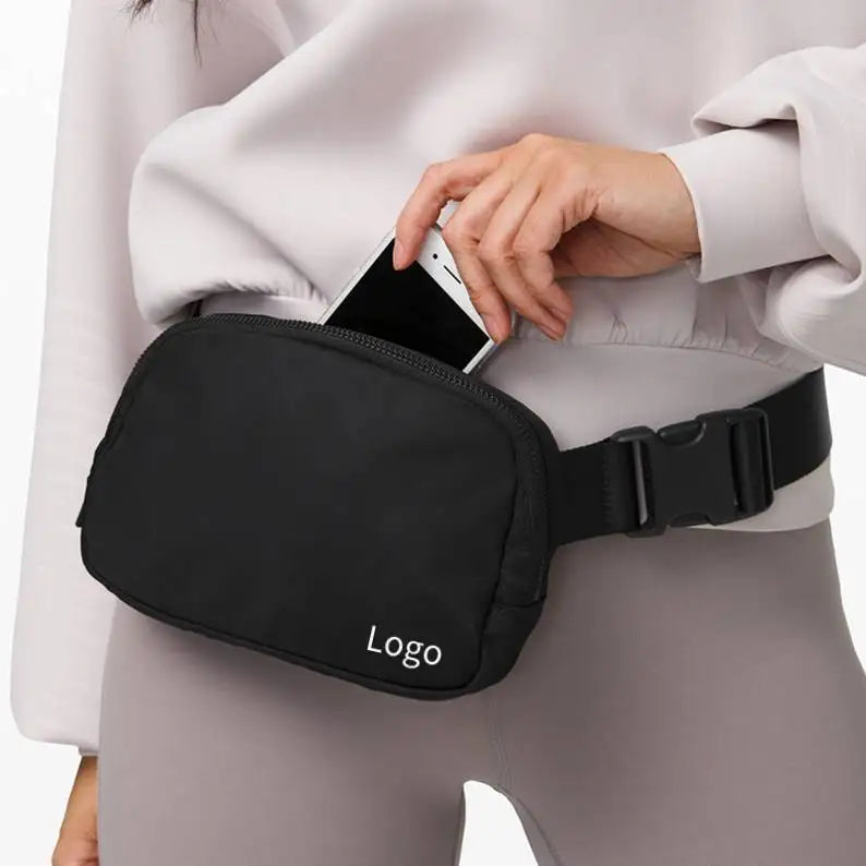 Custom Belt Bag Manufacturer Portable Durable Sling Purse Men Luxury Nylon Mini Sports Fanny Pack Waist Bag for Phone