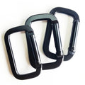 SDPSI DCT Mini Metal Steel Carabiner Black Aluminum Alloy with Stainless Locking Clip Small Hooks