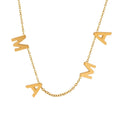 Wholesale Customized Size Waterproof Pendant Necklace Initial 18k Gold Plated Letter Stainless Steel Necklace