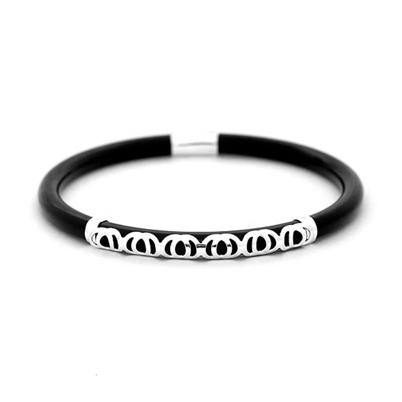 Factory Wholesale Hip Hop Jewelry 925 Sterling Silver Leather Cord for Men