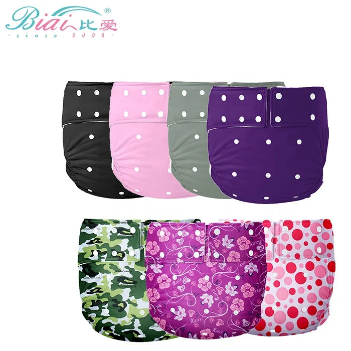 L Size Suede Cloth Lining Adult Adjustable Abdomen Washable Cloth Diaper Adjustable Reusable Incontinence Leakproof Diaper Pants