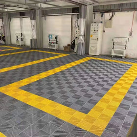 Rigid Modular Plastic Garage Flooring Tiles Modular Anti Slip PP Floor Plastic Floor Tiles Interlocking