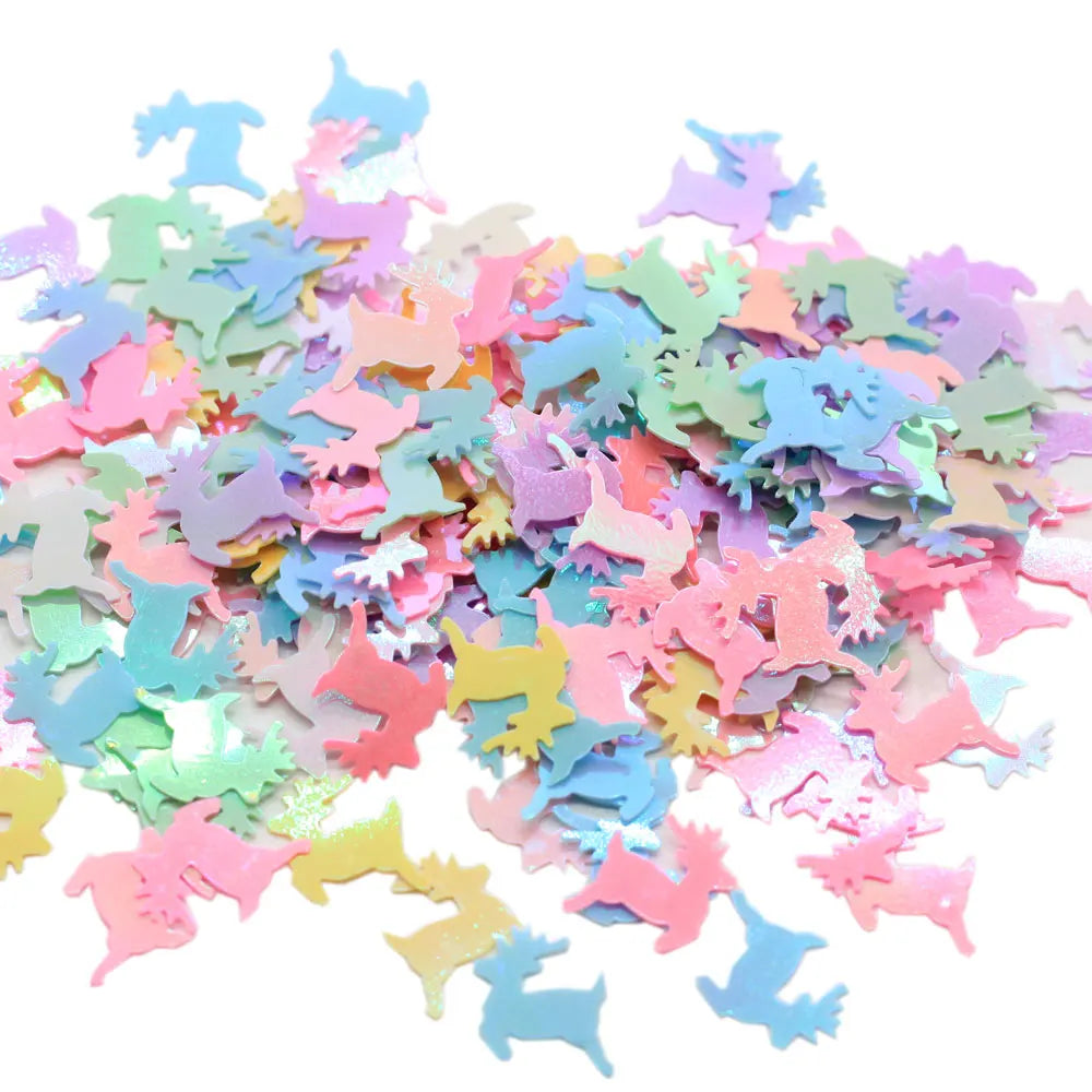 Colorful Christmas Deer Shape Sequins Paillettes DIY Crafts PVC Loose Sequin Scrapbook Ornaments Decoration Accessories