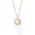 Laodun Popular INS Style S925 Necklace Pendant Luxury Classic Moonstone Elegant Sterling Silver Zircon Necklace Vermeil