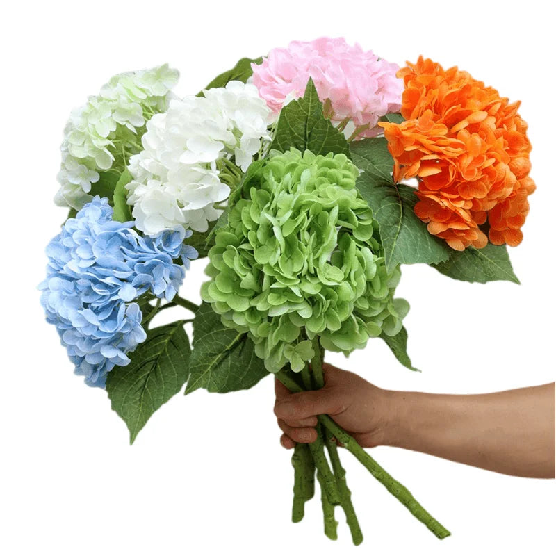Wedding Decorative Faux Real Touch Latex Hydrangeas Flowers Artificial Hydrangea for Sale