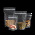 30x40cm Large Clear Stand up Pouches Plastic Zip Bags with Bottom Gusset and Heat Seal for Food