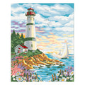 5d Diy Diamond Painting Lighthouse by the Sea and Sailboat on the Sea Picture Diamond Embroidery Decoration Wall Art