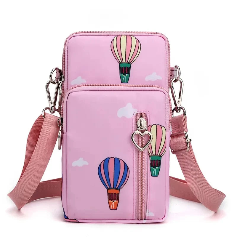 Custom Logo Cell Phone Small Crossbody Bags Shoulder Pocket Wallet Pouch Mobile Phone Bag Case with Neck Strap Phone Bag