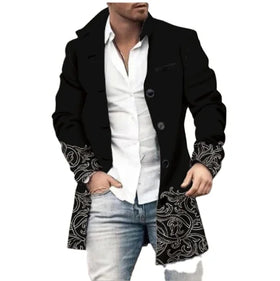 Custom Men's Long Winter Coat Fashionable Plus Size Reversible Eco-Friendly Knitted Your Own Design
