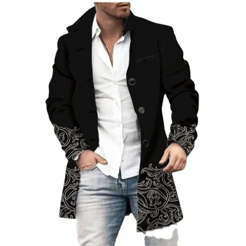 Custom Men's Long Winter Coat Fashionable Plus Size Reversible Eco-Friendly Knitted Your Own Design