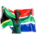 South Africa Fan Flying Body Flag Double-sided 3x5FT Polyester Advertising Banner with Custom Logo and Slogan Printing