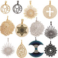 Luxury Minimalist David Six Point Start Cross Love Zircon PendantGeometry 18K Gold Plated Jewelry Necklace Supplies L66