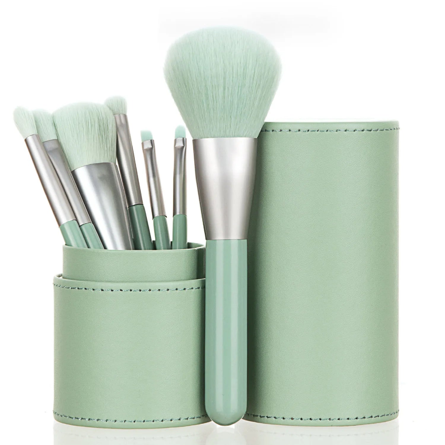 2025 Yue Fashion Custom Wholesale 7-Piece Travel Size Mini Makeup Brush Set for Face and Shaving Brush