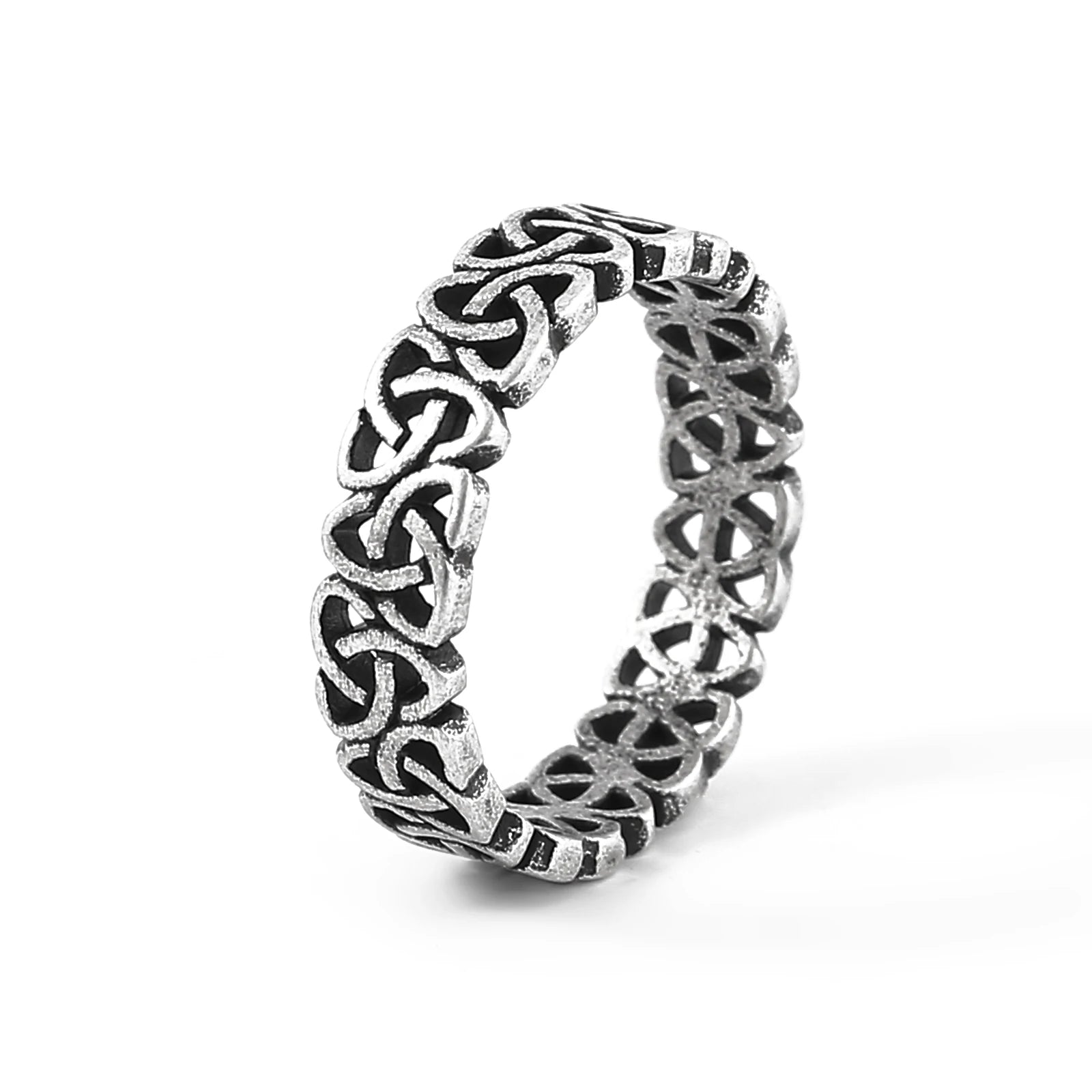 Nordic Design Souvenir Gift Stainless Steel Mens Norse Celtic Knot Ring Viking Jewelry