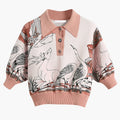 Custom Pullover Summer Polo Neck Custom Kint Sweaters Women Cartoon Pattern Knitwear Girls  Knit Top Women Sweater