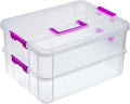 1/2/3-Layer Plastic Multipurpose Portable Storage Container Box Modern Handled Organizer Tool Storage PP Material