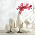 Ins Nordic Simple White Ceramic Vase Ornaments Desktop Soft Decoration Art Dried Flower Flower Arrangement Decoration Vase