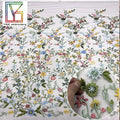 Manufacturer Wholesale African Womens Flower Mesh Mix Color Fabric Embroidery Wedding Gown Dress Tulle Embroidery 3D Lace Fabric