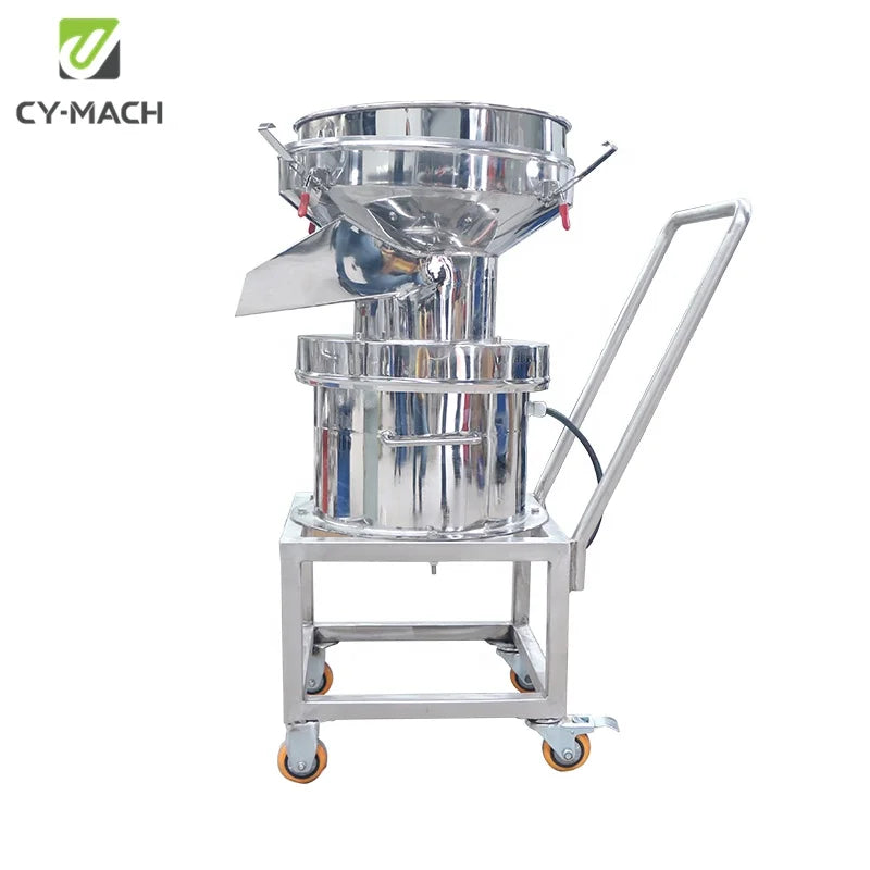 All Stainless Steel 450 Filter Vibrator Screen / Liquid Vibration Filter for Soya Milk with Trolley