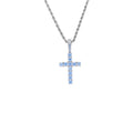 CN246 Hip Hop Anha Cross Pendant with Rope Chain Copper With CZ Stones Necklace Jewelry for Men and Women