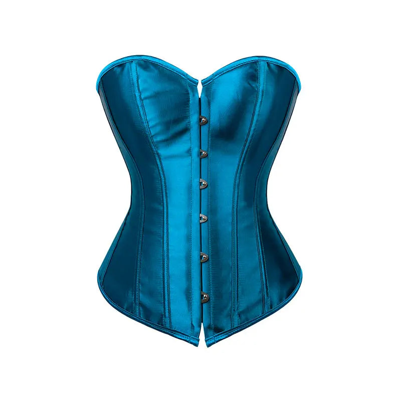 Sexy Overbust Corselet and Bustiers Tops Gothic Lingerie Outfit Sleeveless Solid Color Corset for Women