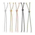 Mylove Wholesale Stainless Steel Bracelets 18K Gold-plated Scalable Pull-out Stainless Steel Square Chain Bead Bracelet