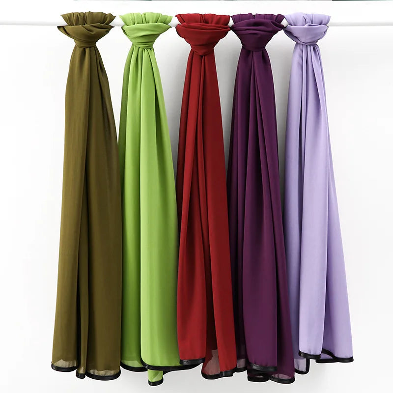 2026 Spring/Summer New Malaysia Indonesia Fashion Baotou Scarf Ladies Pearl Chiffon Headscarf Foulard En Soi Hijab Scarf