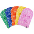 Custom Winter Warm Designer Three 3 Hole Paisley Bandana Print Ski Full Face Cover Mask Knit Balaclava Hat Embroidery Sports