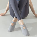 Boneless Custom Logo Grip Barre Trampoline Socks Pilates Non Slip Yoga Ballet Socks Compression Cotton Low Cut  Ankle  Socks