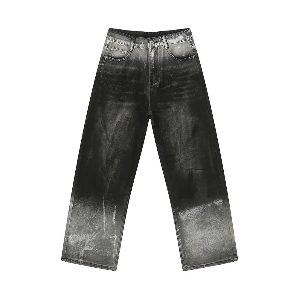 2025 Unique Design Grey Baggy Jeans Y2K QUALITY Baggy Jeans Stylish Jeans Wash Pumice Stones