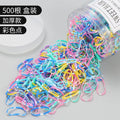 Fanyue Dot 500pcs One Box Thickened Disposable Elastic Hair Bands Fashionable Cloth Hair Scrunchies for Baby Kids Girls Hair