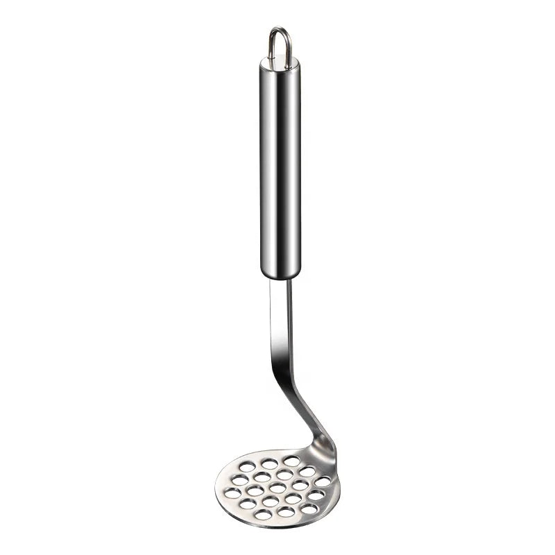 Mirror Polish Metal Potato Ricer  Food Utensil  Vegetables Fruits Handheld Manual Press Stainless Steel  Potato Masher